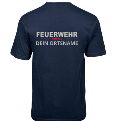 T-Shirt PREMIUM FEUERWEHR + dein Ortsnamen (mit Ärmel Wappen) Druck Version Miniaturansicht