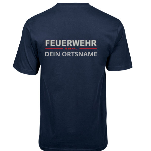T-Shirt PREMIUM FEUERWEHR + dein Ortsnamen (mit Ärmel Wappen) Druck Version Miniaturansicht